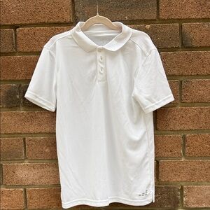 bcg White Kids Polo Shirt - Short Sleeve Size Medium